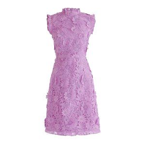 J.Crew Floral Lace Appliqué A-Line Dress